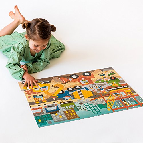 Petit Collage Construction Site Floor Puzzle, 24 Pieces