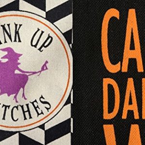 DII 100% Cotton 6x14x4 Wine Halloween Holiday Set/2-All, Hallows Eve Bags