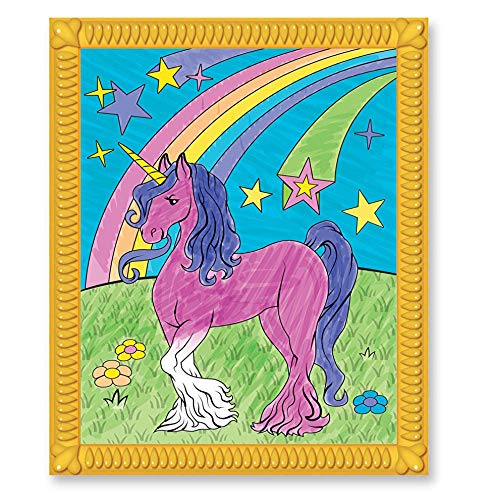Melissa & Doug On the Go Color by Numbers Kids' Design Board - Unicorns, Ballet, Kittens, and More (Great Gift for Girls and Boys - Best for 5, 6, 7, 8, 9 Year Olds and Up)
