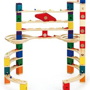 Hape Quadrilla Wooden Marble Run Construction - The Challenger - Quality Time Playing Together Wooden Safe Play - Smart Play for Smart Families