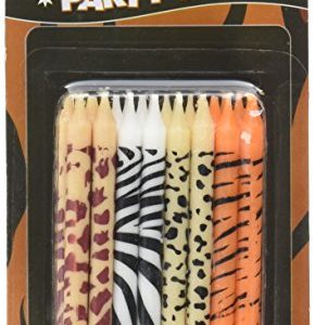 24 pc Safari Wild Animal Print Birthday Cake Candles