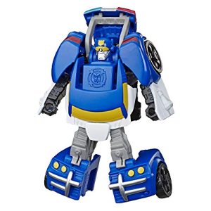 Transformers Playskool Heroes Rescue Bots Academy Chase The Police-Bot Converting Toy Robot, 4.5" Figure, Toys for Kids Ages 3 & Up