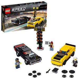 LEGO Speed Champions 2018 Dodge Challenger SRT Demon and 1970 Dodge Charger R/T 75893 Building Kit, 2019 (478 Pieces)