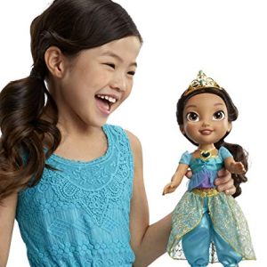 Disney Princess Jasmine Doll Sing & Shimmer Toddler Doll, Princess Jasmine Sings “A Whole New World” When You Press Her Jeweled Necklace [Amazon Exclusive]