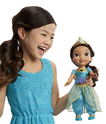 Disney Princess Jasmine Doll Sing & Shimmer Toddler Doll, Princess Jasmine Sings “A Whole New World” When You Press Her Jeweled Necklace [Amazon Exclusive]