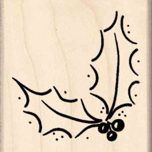Stamps by Impression ST 0883a Holly Christmas Rubber Stamp