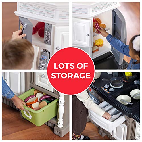 Step2 Lifestyle Dream Kitchen | Plastic Toy Play Kitchen with 37-Pc Accessories Set | Contemporary Kids Kitchen Playset