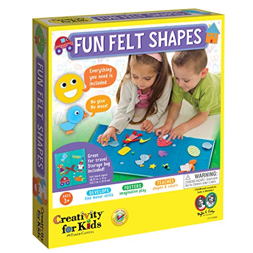 Creativity for Kids My First Fun Felt Shapes - Travel Friendly Felt Board for Toddlers (Imaginative Pretend Play for Kids, 100+Piece)