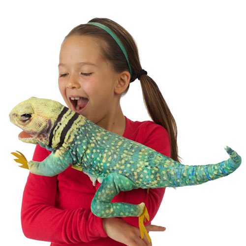 Folkmanis Collared Lizard Hand Puppet Plush