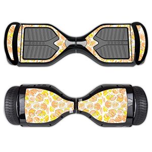 MightySkins Skin Compatible with Swagtron T1 Hover Board Self Balancing Smart Scooter wrap Cover Sticker Skins Yellow Petals