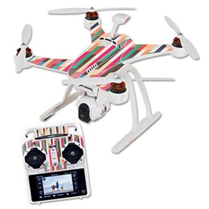 MightySkins Skin Compatible with Blade Chroma Quadcopter Drone wrap Cover Sticker Skins Crazy Stripes