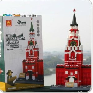 Russian Spasskaya Tower of Moscow Kremlin Russia Building Blocks 1044 Pcs Huge Gift Box !! World's Great Architecture Series