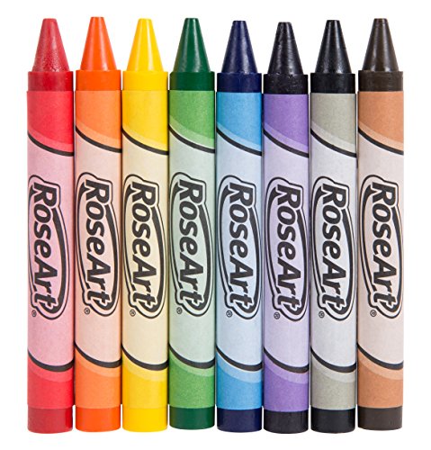 RoseArt Jumbo Crayons 8-Count Packaging May Vary (078VA-8)