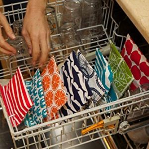 Lunchskins LS2-SEAGRASS-NAV Reusable Snack Food Bag, Navy Seagrass