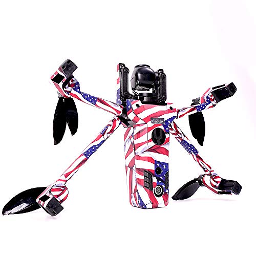 MightySkins Skin Compatible with Parrot Anafi Drone - Blue Flames | Protective, Durable, and Unique Vinyl Decal wrap Cover | Easy to Apply, Remove, and Change Styles | Made in The USA