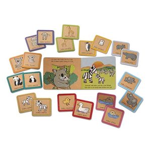 Melissa & Doug Natural Play Book & Game: Mamas & Babies (10-Page Board Book, 20 Memory Match Cards, Great Gift for Girls and Boys - Best for 3, 4, and 5 Year Olds)