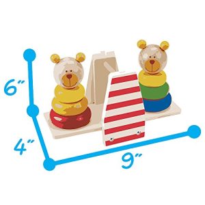 Wooden Wonders Balancing Bears Ring Stacker See-Saw by Imagination Generation