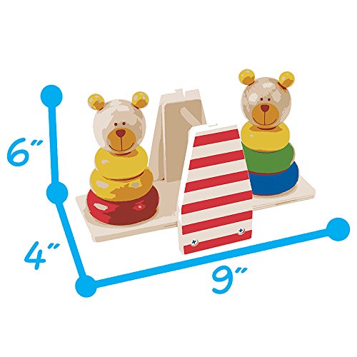 Wooden Wonders Balancing Bears Ring Stacker See-Saw by Imagination Generation