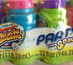 Imperial - Super Miracle Bubbles Party,Pk of 8 of 4oz w/ Wands Bright Colors