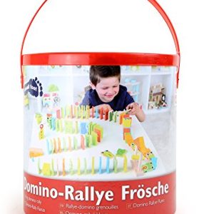 Wooden Domino Frog 100Piece Set - Premium Toy Designed for Kids, Ages 3 & Up. A Small Foot Design