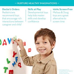 Melissa & Doug 52 Wooden Alphabet Magnets in a Box (Developmental Toys, Sturdy Wooden Construction, 52 Pieces, Great Gift for Girls and Boys - Best for 3, 4, 5, and 6 Year Olds)