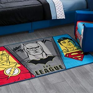 Delta Children Soft Area Rug with Non Slip Backing, DC Comics Justice League