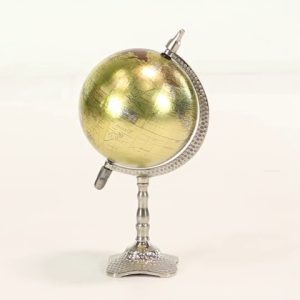 Deco 79 Traditional Plastic and Metal Decorative Globe, 7" W x 13" H, Textured Multicolored Finish