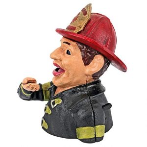 Design Toscano Fireman's Fund Die-Cast Iron Mechanical Coin Bank, Full Color