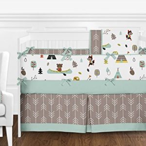Sweet Jojo Designs 2-Piece Nature Fox Bear Animals Boys Window Treatment Panels for Outdoor Adventure Panels