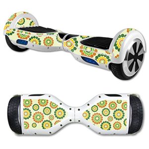 MightySkins Skin Compatible with Self Balancing Mini Scooter Hover Board - Hippie Flowers | Protective, Durable, and Unique Vinyl Decal wrap Cover | Easy to Apply, Remove | Made in The USA