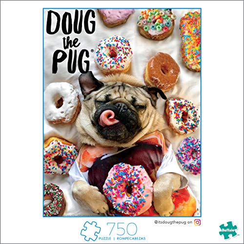 Buffalo Games - A Dog's Life - Doug The Pug - Donut Doug - 750 Piece Jigsaw Puzzle