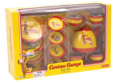 Schylling Curious George Tin Tea Set
