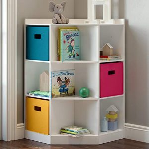 RiverRidge 02-144 6-Cubby, 3-Shelf Kids Corner Cabinet, White
