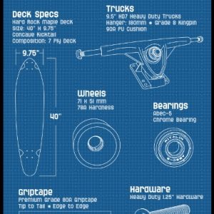 Yocaher Blank/Checker Complete Kicktail Skateboards Longboard Cruiser Black Widow Premium 80A Grip Tape Aluminum Truck ABEC7 Bearing 70mm Skateboard Wheels