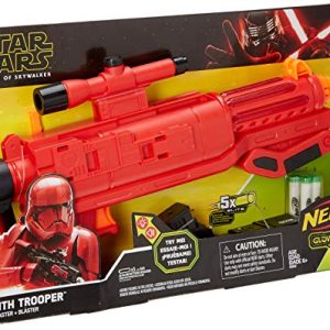 Star Wars Nerf Sith Trooper Blaster -- Lights & Sounds, Glowstrike Technology, 5 Official Nerf Glowstrike Darts -- for Kids, Teens, Adults