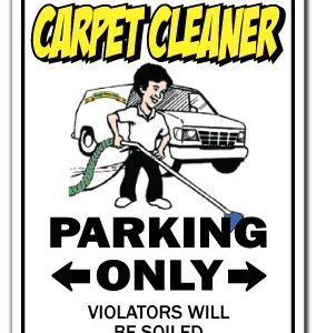 Carpet Cleaner Decal Parking Cleaning steam Shampooer Rug | Indoor/Outdoor | 12" Tall