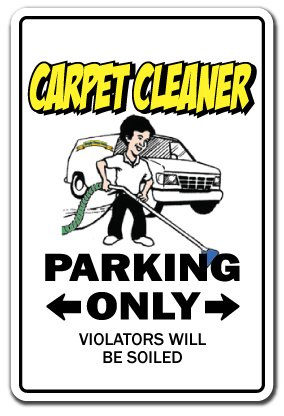 Carpet Cleaner Decal Parking Cleaning steam Shampooer Rug | Indoor/Outdoor | 12" Tall