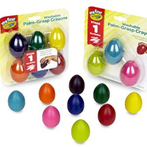 Crayola Washable Palm Grasp Crayons, Amazon Exclusive, 9ct, Toddler Toys, Gift