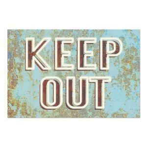 CGSignLab |"Keep Out -Ghost Aged Blue" Window Cling | 30"x20"
