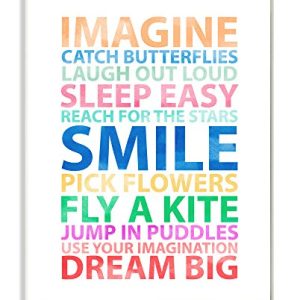The Kids Room by Stupell "Imagine, Smile, Dream Big" Wall Plaque Art
