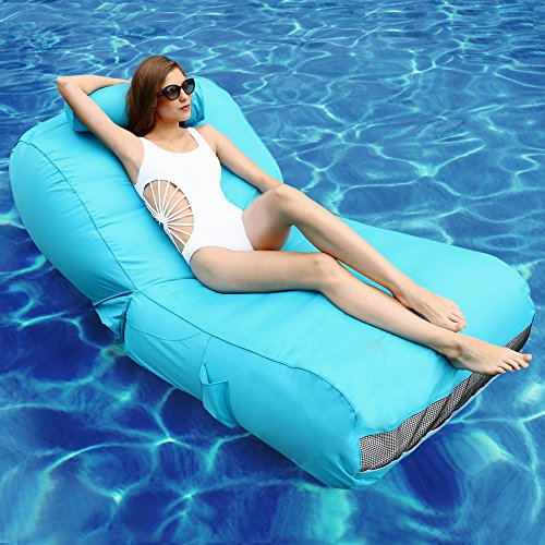 Ove Decors Inflatable Pool Float Lounger, Blue