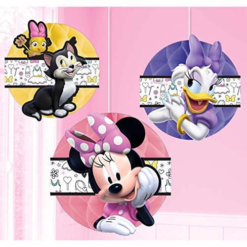 amscan Honeycomb Decoration, Disney Minnie Mouse Happy Helpers Collection, Party Accessory, Standard, Multicolor