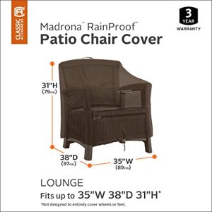 Classic Accessories 55-717-016601-RT Patio Chair Cover Dk Cocoa