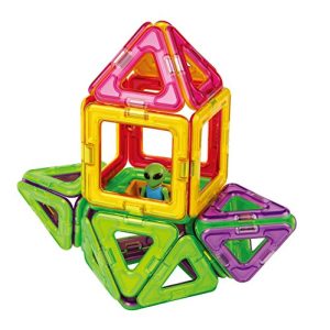 Magformers Space Traveler 35 Pieces Rainbow Colors, Educational Magnetic Geometric Shapes Tiles Building STEM Toy Set Ages 3+