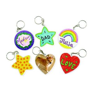 Colorations Create Your Own Keychains- Set of 12 (Item # KEYCHN)