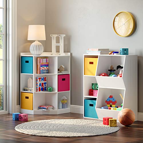 RiverRidge 02-144 6-Cubby, 3-Shelf Kids Corner Cabinet, White