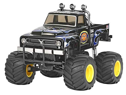 Tamiya TAM58547 The Midnight Pumpkin, Black Edition 1/12 Monster Truck Kit, Brown