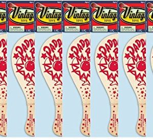 JA-RU Vintage Wood Paddle Ball Party Favor Bundle Pack