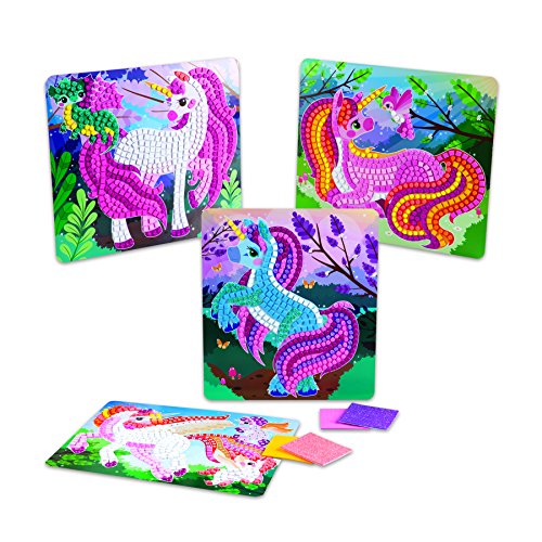Orb The Factory Sticky Mosaics Unicorns Arts & Crafts, Pink/Teal/Blue/Purple, 12" x 2" x 10.75"