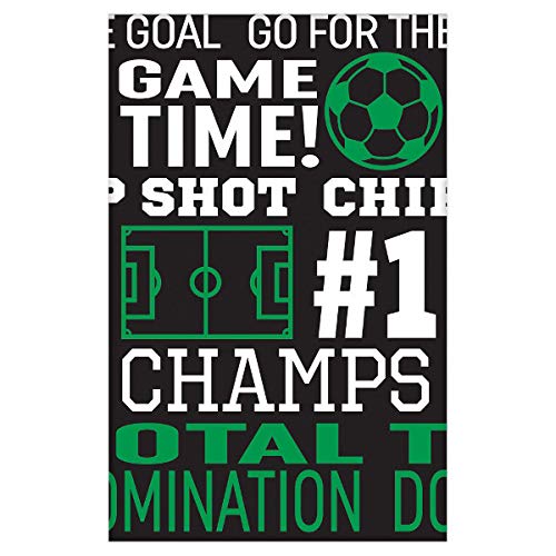 amscan Soccer Championship Printed Plastic Party Table Cover